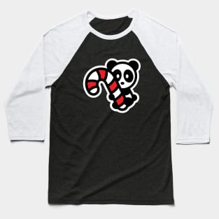 Panda Candy Cane Christmas Bambu Brand Holiday Baseball T-Shirt